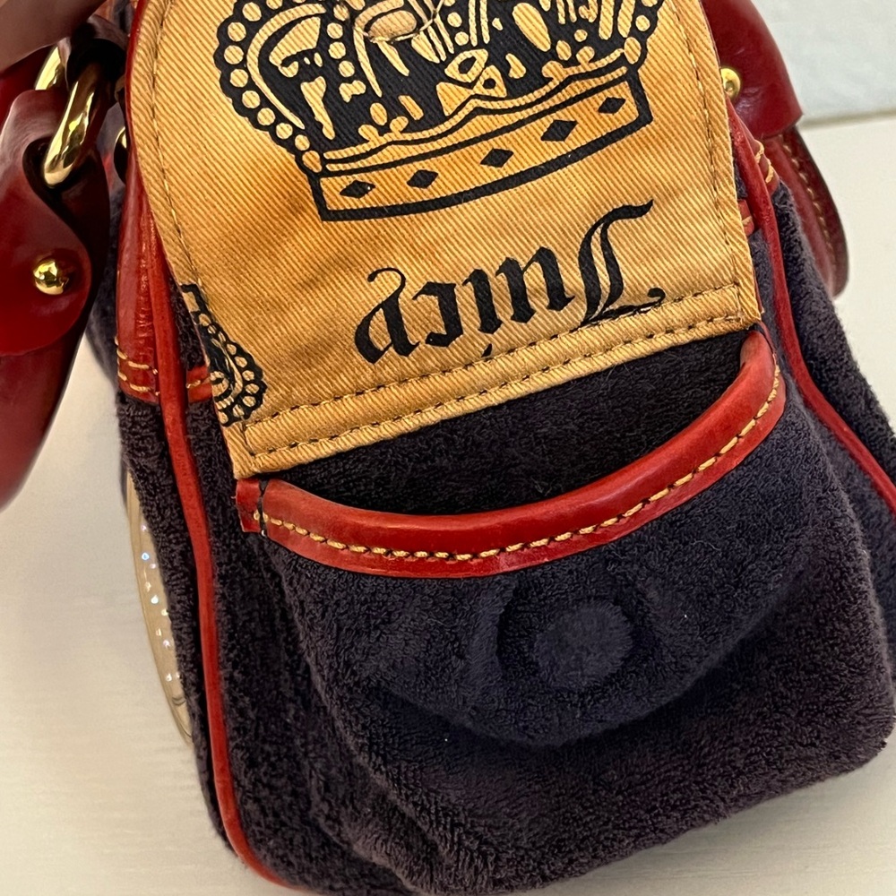 RARE Vintage Juicy Couture strawberry bowler bag navy and red - Picture 13 of 16